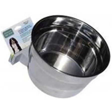 LIXIT Lixit 038126 40 oz Stainless Steel Cage Crock Dog Bowl with Bracket 38126